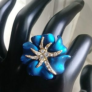 Fabulous Handpainted Starfish Ring!